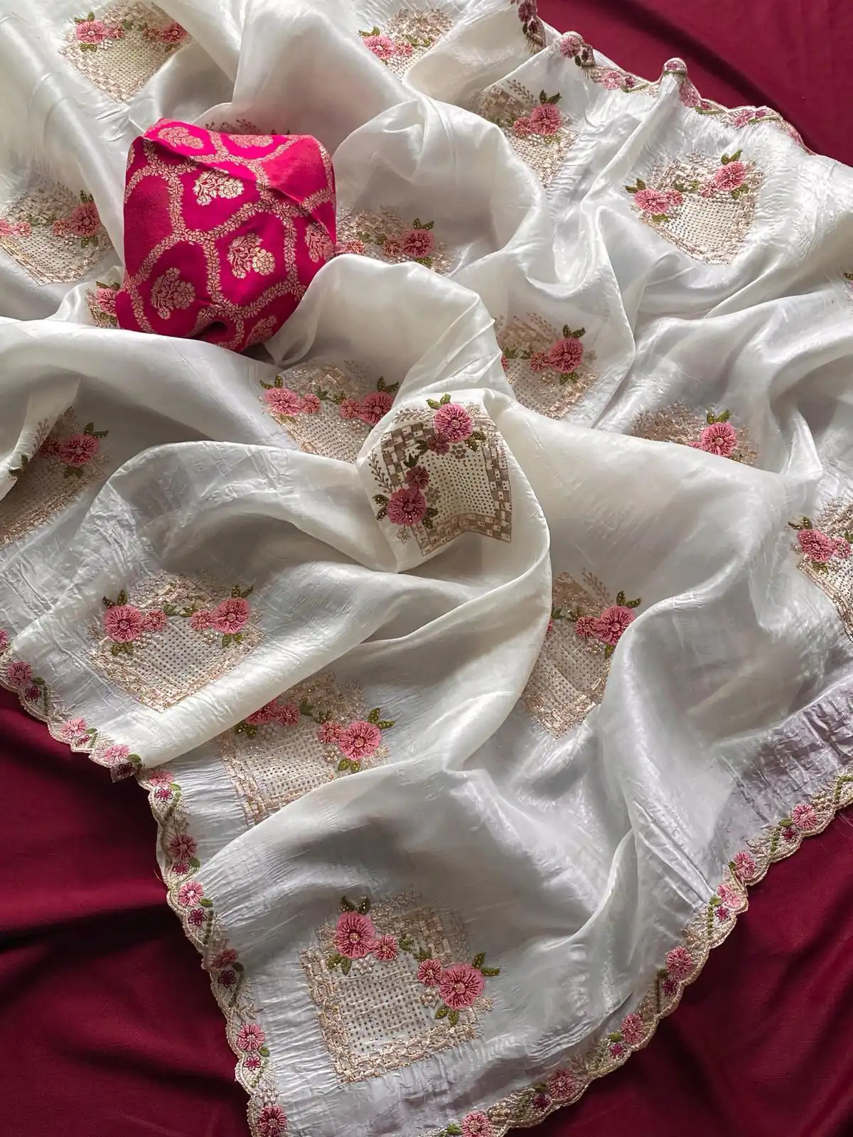 SC 239 Pink Georgette With Lace Work & Lace Border Saree . Wedding, Party, Festive, Events, Exclusive Offer ₹1599. Delivery 4-6 Working Days. Shop now. | Sarees, Bollywood Sarees, Creative Sarees, Designer Sarees, Embroidered Sarees, Ethnic Saree, Modern Digital sarees, Party Wear Sarees