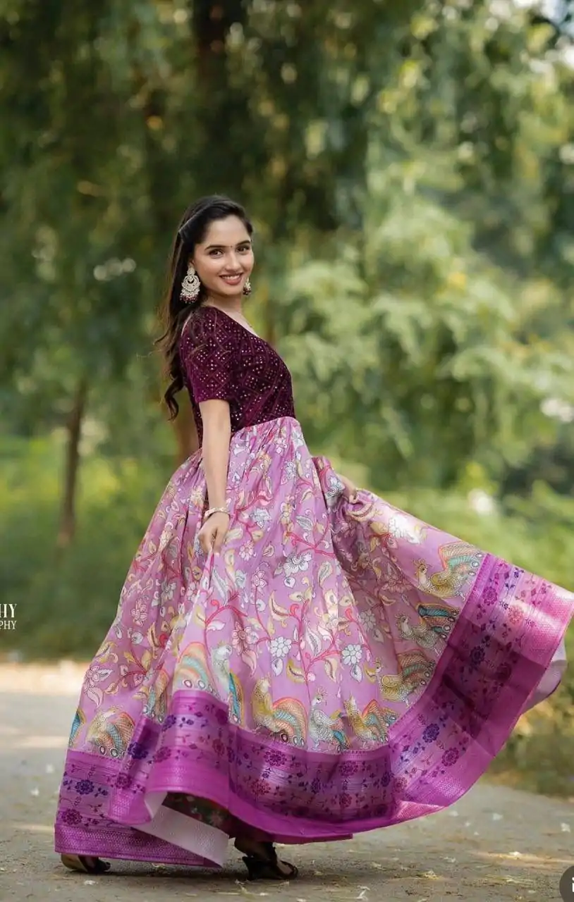 PC 352 Wine in Jacquard Viving Embroidery Work Gown . Wedding, Party, Festive, Events, Now at just ₹1979. Delivery 4-6 Working Days. Shop now. | Lehenga, Bollywood Lehenga, Creative Lehenga, Designer Lehenga, Embroidered Lehenga, Party Wear Lehenga