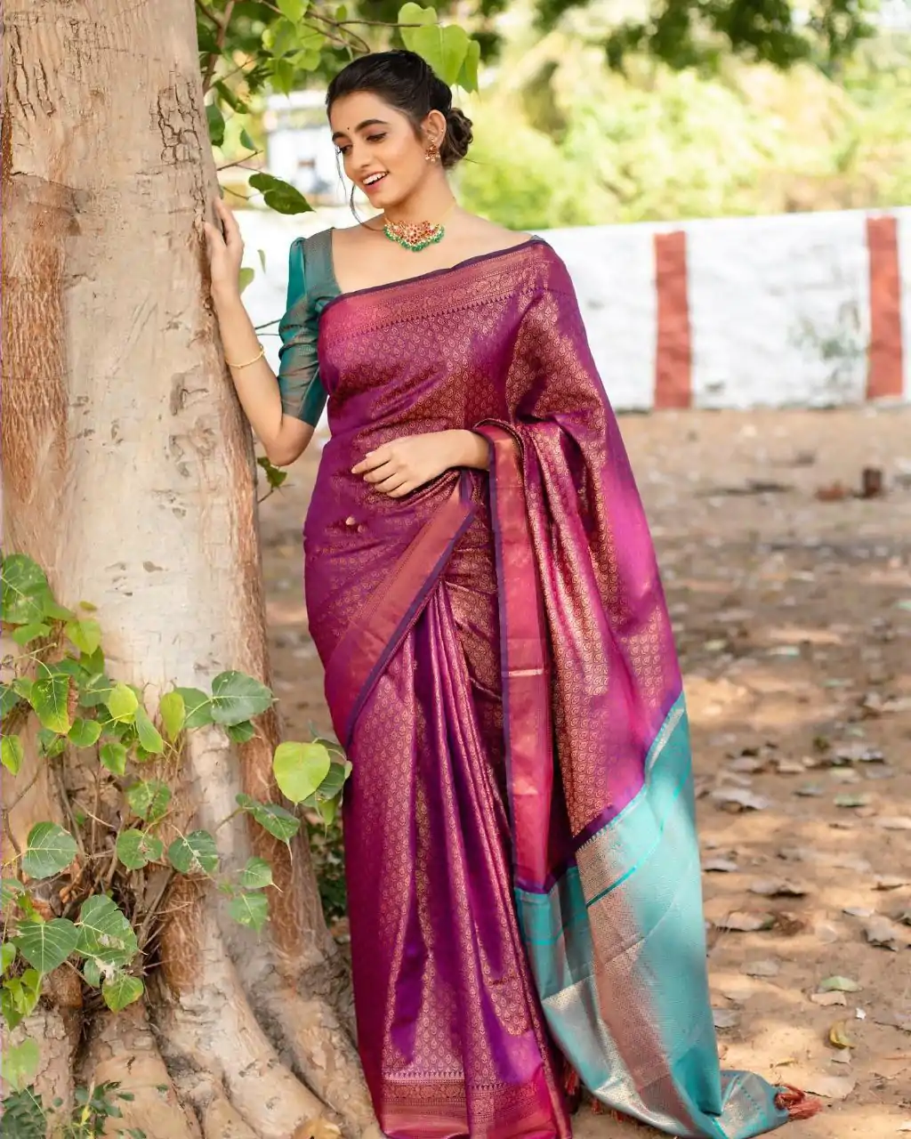 KPR 207 Wine Color Soft Lichi Silk Saree with Lace Work & Lace Border. Get it for ₹1299. Delivery 4-6 Working Days. Shop now. | Sarees, Bollywood Sarees, Creative Sarees, Designer Sarees, Embroidered Sarees, Ethnic Saree, Modern Digital sarees, Party Wear Sarees
