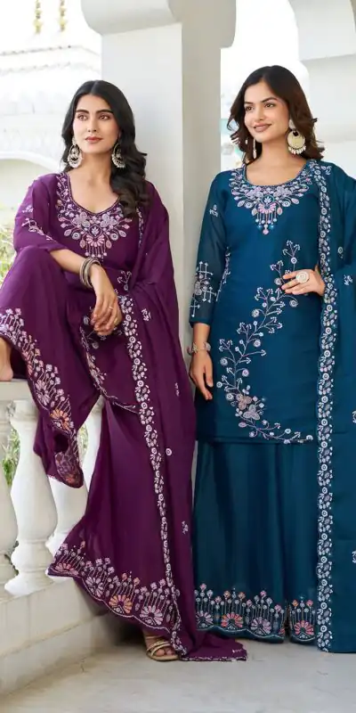 Ram 103 Wine Color Star Georgette Salwar Suit with Embroidery Work. Get it for ₹3049. Delivery 4-6 Working Days. Shop now. | Jump Suits, Salwar suit, Designer Suits, Casual Suits, Creative suits, Palazzo Suits, Party Wear Suits, Patiala Suits, Straight Suits