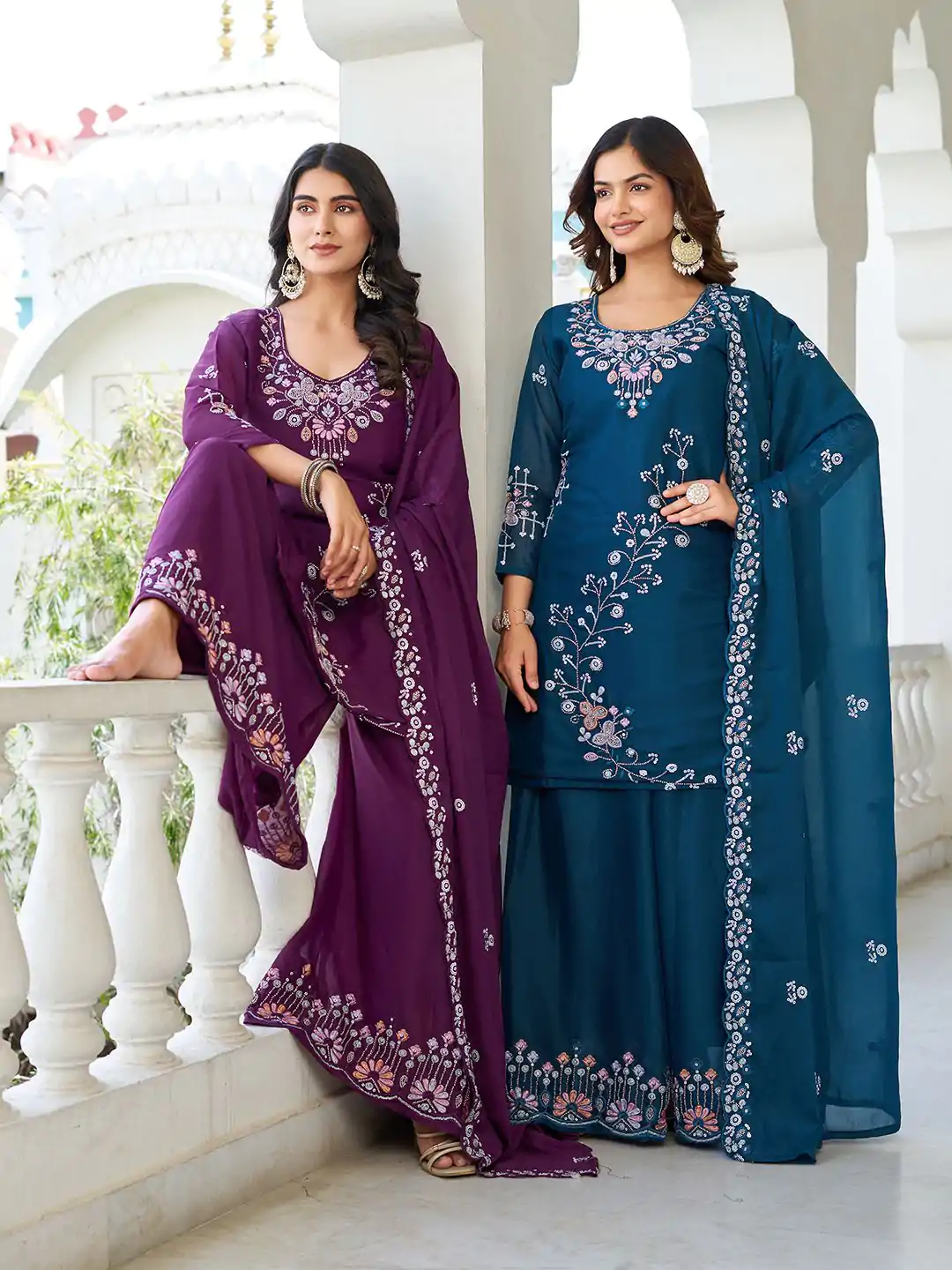 Ram 103 Wine Color Star Georgette Salwar Suit with Embroidery Work. Get it for ₹3049. Delivery 4-6 Working Days. Shop now. | Jump Suits, Salwar suit, Designer Suits, Casual Suits, Creative suits, Palazzo Suits, Party Wear Suits, Patiala Suits, Straight Suits