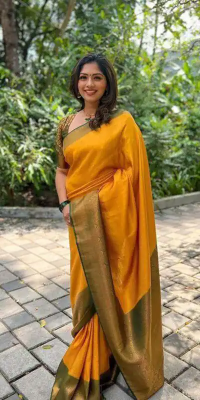 KPR 143 Yellow Color Soft Lichi Silk with Designer Work Saree . Special Price ₹1449. Delivery 4-6 Working Days. Shop now. | Sarees, Bollywood Sarees, Creative Sarees, Designer Sarees, Embroidered Sarees, Ethnic Saree, Modern Digital sarees, Party Wear Sarees