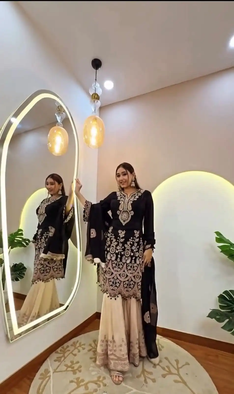 BE 409 Black Georgette Salwar Suit with Embroidery Work. Wedding, Party, Festive, Events, Best Price ₹2399. Delivery 4-6 Working Days. Shop now. | Lehenga, Bollywood Lehenga, Creative Lehenga, Designer Lehenga, Embroidered Lehenga, Party Wear Lehenga