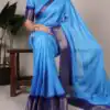 YNF 7910 Blue in Color Marsh Mello Zari Work Saree . Wedding, Party, Festive Festive Deal ₹1449. Delivery 4-6 Working Days. Shop now. | Sarees, Bollywood Sarees, Creative Sarees, Designer Sarees, Embroidered Sarees, Ethnic Saree, Modern Digital sarees, Party Wear Sarees