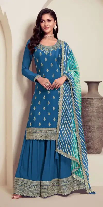 DS V 72961 Blue in Viscose Chinon Zari Work & Embroidery Work Salwar Suit . Special Price ₹2549. Delivery 4-6 Working Days. Shop now. | Jump Suits, Tops & Bottoms, Track Suits, Trendy Wear, Salwar suit, Designer Suits, Casual Suits, Creative suits, Palazzo Suits, Party Wear Suits, Patiala Suits, Straight Suits