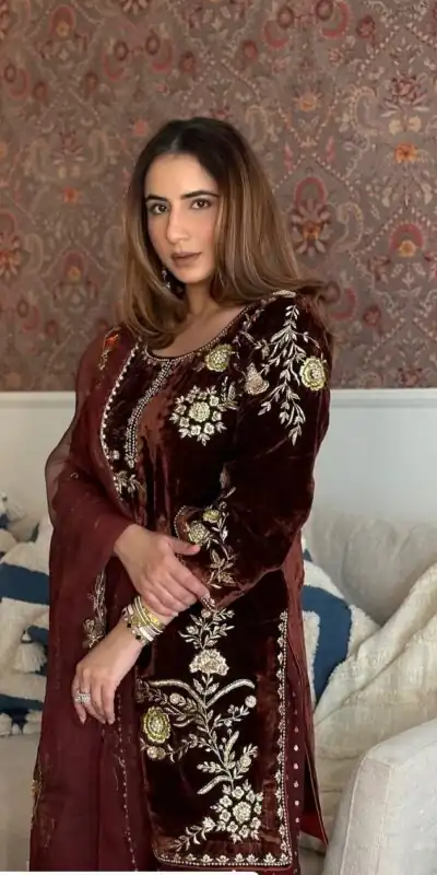 BE 408 Brown Soft Organza Salwar Suit with Lace Work & Embroidery Work. Special Price ₹2049. Delivery 4-6 Working Days. Shop now. | Lehenga, Bollywood Lehenga, Creative Lehenga, Designer Lehenga, Embroidered Lehenga, Party Wear Lehenga