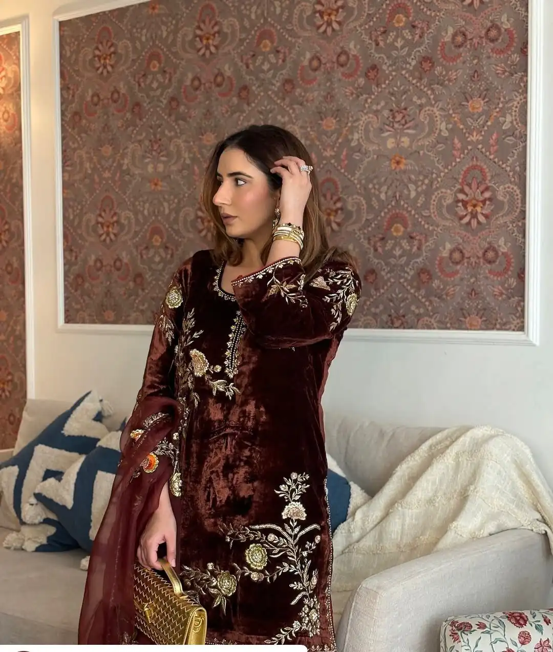 BE 408 Brown Soft Organza Salwar Suit with Lace Work & Embroidery Work. Special Price ₹2049. Delivery 4-6 Working Days. Shop now. | Lehenga, Bollywood Lehenga, Creative Lehenga, Designer Lehenga, Embroidered Lehenga, Party Wear Lehenga