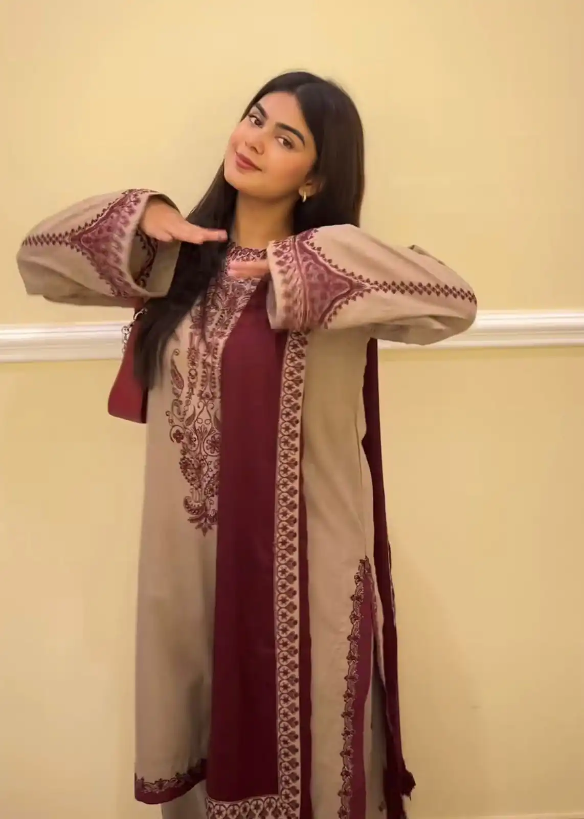 SRK 5274 Chiku Faux Georgette Salwar Suit. Perfect for Wedding, Party, Engagement, Karwa Chauth, Eid – Grab it for ₹2049. Delivery 4-6 Working Days. | Lehenga, Bollywood Lehenga, Creative Lehenga, Designer Lehenga, Embroidered Lehenga, Party Wear Lehenga