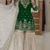 VLM 264 Green in Fox Georgette Embroidery Work & Lace Work Salwar Suit . Best Price ₹2399. Delivery 4-6 Working Days. Shop now. | Jump Suits, Tops & Bottoms, Track Suits, Trendy Wear, Salwar suit, Designer Suits, Casual Suits, Creative suits, Palazzo Suits, Party Wear Suits, Patiala Suits, Straight Suits