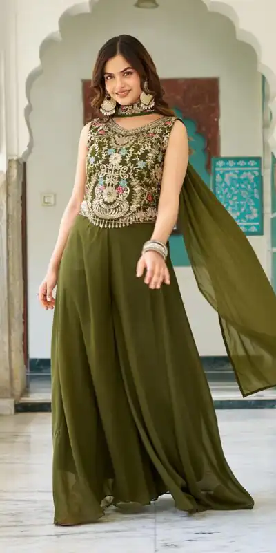 Ram 107 Mahendi in Color Star Georgette Embroidery Work Salwar Suit . Festive Deal ₹2099. Delivery 4-6 Working Days. Shop now. | Jump Suits, Salwar suit, Designer Suits, Casual Suits, Creative suits, Palazzo Suits, Party Wear Suits, Patiala Suits, Straight Suits