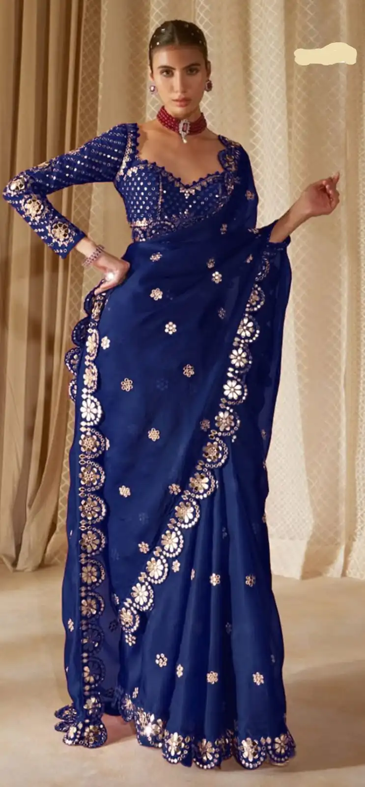 DF 3457 Navy Blue Color Georgette Sequence Original Mirror Work Saree Casual, Wedding, Festive, Events . Expected Delivery  4-6 Working Days @2099/- only                                                                                | Sarees, Bollywood Sarees, Creative Sarees, Designer Sarees, Embroidered Sarees, Ethnic Saree, Modern Digital sarees, Party Wear Sarees