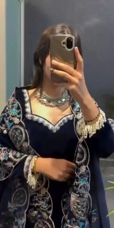 RTC 5935 Navy Blue in Viscose Velvet Lace Work Salwar Suit . Wedding, Party, Festive, Events, Get it for ₹2049. Delivery 4-6 Working Days. Shop now. | Lehenga, Bollywood Lehenga, Creative Lehenga, Designer Lehenga, Embroidered Lehenga, Party Wear Lehenga