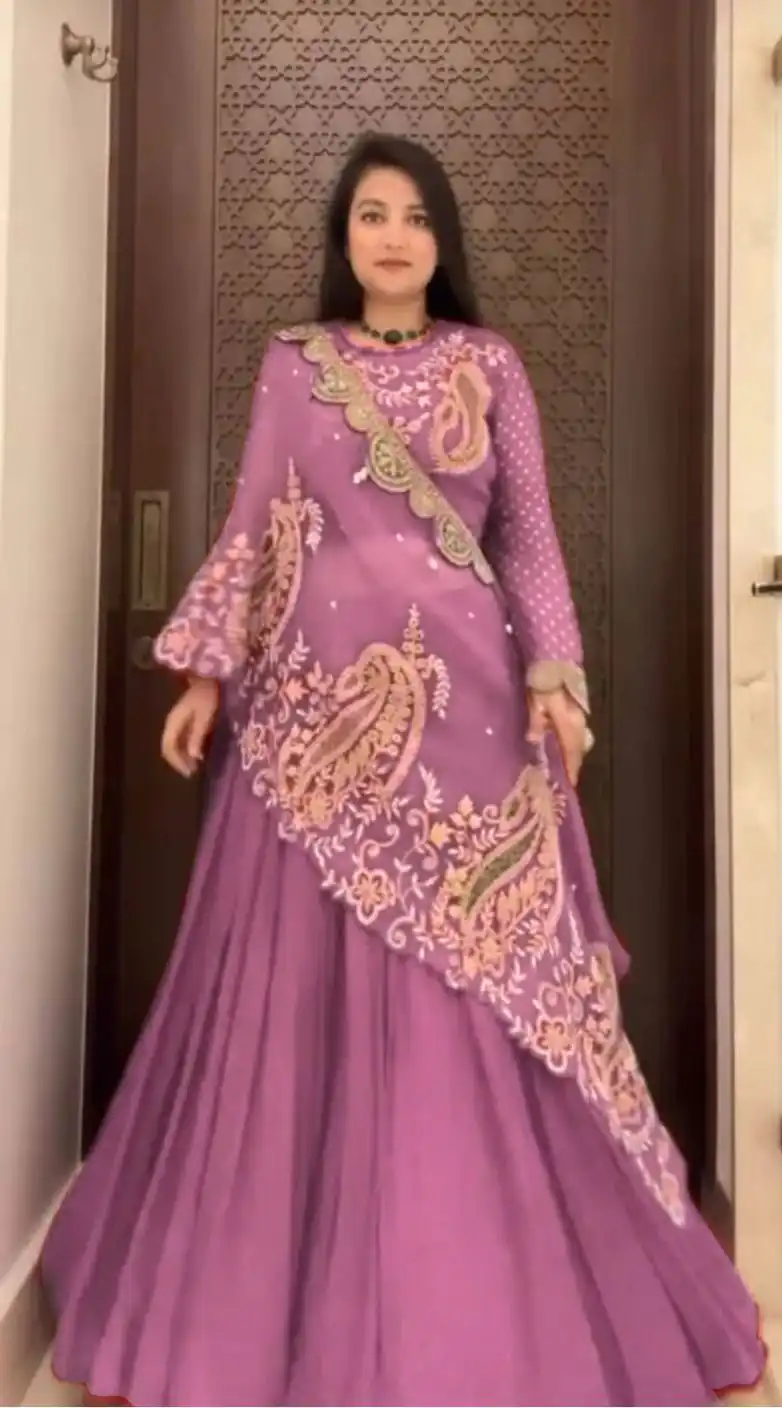 BE 400 Onion Color Georgette Lehenga Choli with Embroidery Work. Introductory Price ₹2149. Delivery 4-6 Working Days. Shop now. | Lehenga, Bollywood Lehenga, Creative Lehenga, Designer Lehenga, Embroidered Lehenga, Party Wear Lehenga