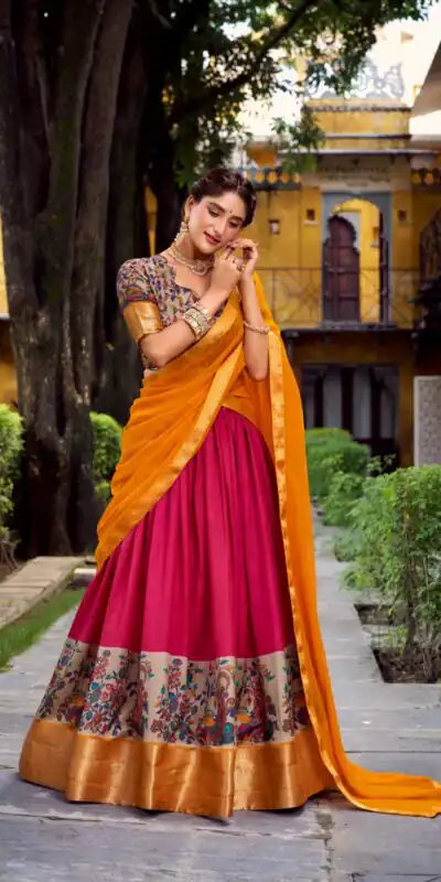 LNB 1244 Pink in Aastha Silk Lace Work & Zari Work Lehenga Choli. Grab it for ₹1349. Delivery 4-6 Working Days. Shop now. | Lehenga, Bollywood Lehenga, Creative Lehenga, Designer Lehenga, Embroidered Lehenga, Party Wear Lehenga