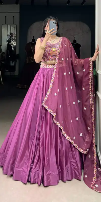 LNB 1446 Pink Silk Crepe Sequins Work & Embroidery Work Lehenga Choli in . Affordable Price ₹2999. Delivery 4-6 Working Days. Shop now. | Lehenga, Bollywood Lehenga, Creative Lehenga, Designer Lehenga, Embroidered Lehenga, Party Wear Lehenga