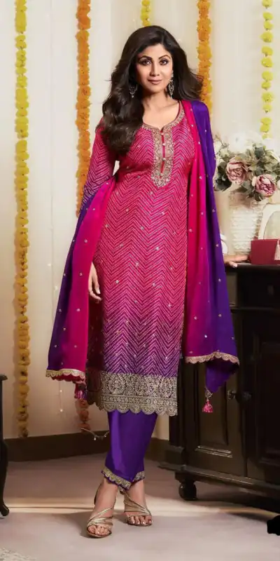 MF 1004 Purple Chinoon Silk Salwar Suit with Embroidery Work. Available at ₹1749 only. Delivery 4-6 Working Days. Shop now. | Jump Suits, Tops & Bottoms, Track Suits, Trendy Wear, Salwar suit, Designer Suits, Casual Suits, Creative suits, Palazzo Suits, Party Wear Suits, Patiala Suits, Straight Suits