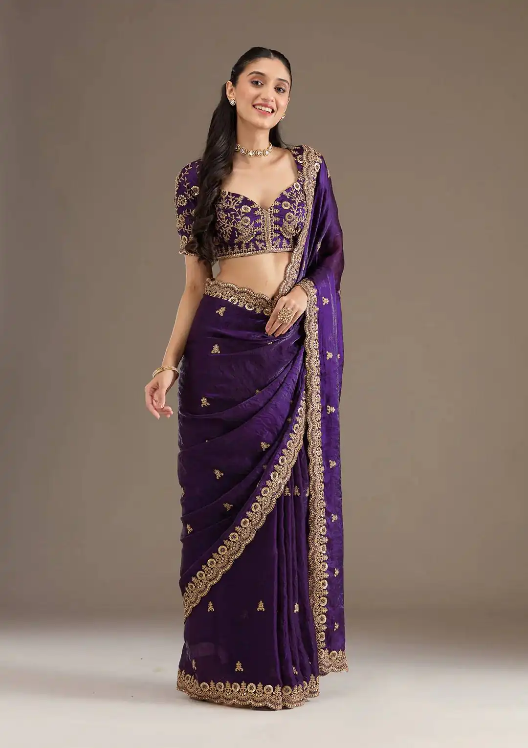 BT 434 Purple Fandy Sattin Silk Saree with Zari Work. Wedding, Party, Festive, Events, Best Price ₹2049. Delivery 4-6 Working Days. Shop now. | Sarees, Bollywood Sarees, Creative Sarees, Designer Sarees, Embroidered Sarees, Ethnic Saree, Modern Digital sarees, Party Wear Sarees