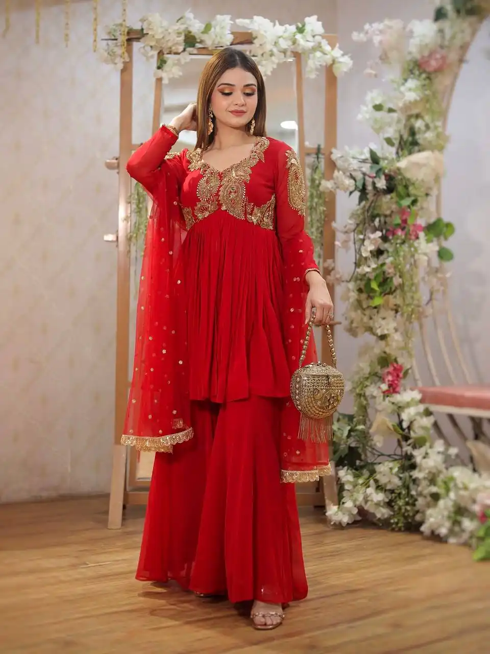 BT 5006 Red Fox Georgette Salwar Suit with Sequins Work & Embroidery Work. Best Price ₹1999. Delivery 4-6 Working Days. Shop now. | Jump Suits, Tops & Bottoms, Track Suits, Trendy Wear, Salwar suit, Designer Suits, Casual Suits, Creative suits, Palazzo Suits, Party Wear Suits, Patiala Suits, Straight Suits