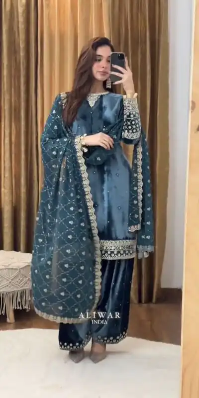 BE 412 Teal Georgette Salwar Suit with Embroidery Work. Wedding, Party, Festive, Events, Special Price ₹2149. Delivery 4-6 Working Days. Shop now. | Jump Suits, Tops & Bottoms, Track Suits, Trendy Wear, Salwar suit, Designer Suits, Casual Suits, Creative suits, Palazzo Suits, Party Wear Suits, Patiala Suits, Straight Suits