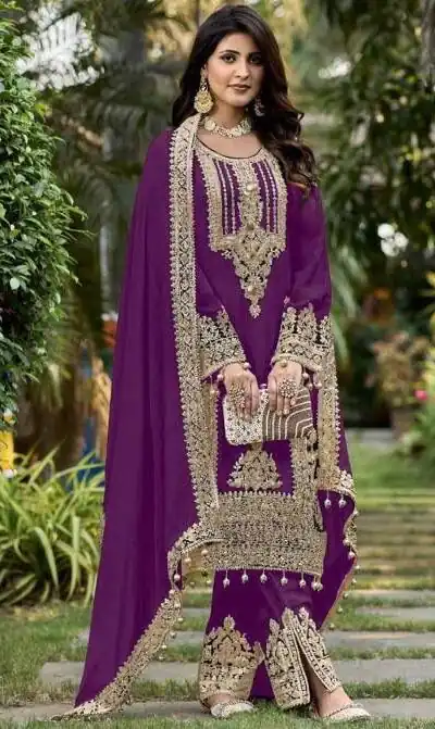 KF 1628 Wine Fuax Georgette Salwar Suit Perfect for Wedding, Party, Raksha Bandhan, Baisakhi, Sangeet – . Affordable Price ₹2399. Delivery 4-6 Working | Jump Suits, Tops & Bottoms, Track Suits, Trendy Wear, Salwar suit, Designer Suits, Casual Suits, Creative suits, Palazzo Suits, Party Wear Suits, Patiala Suits, Straight Suits