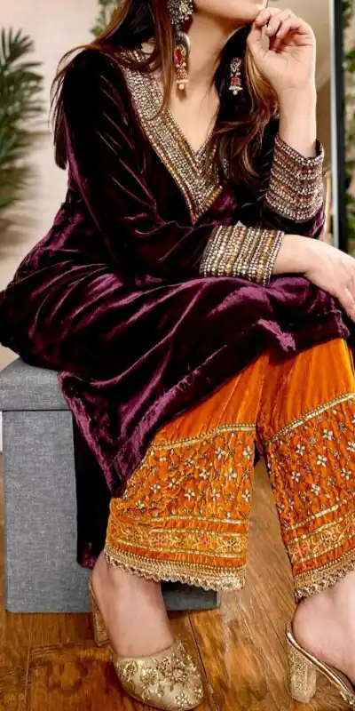 LG 2028 Wine Velvet Salwar Suit with Mirror Work & Embroidery Work. Available at ₹1949 only. Delivery 4-6 Working Days. Shop now. | Jump Suits, Tops & Bottoms, Track Suits, Trendy Wear, Salwar suit, Designer Suits, Casual Suits, Creative suits, Palazzo Suits, Party Wear Suits, Patiala Suits, Straight Suits