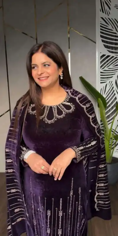 SRK 5211 Wine in Viscose Velvet Embroidery Work & Lace Work Salwar Suit . Grab it for ₹1999. Delivery 4-6 Working Days. Shop now. | Jump Suits, Tops & Bottoms, Track Suits, Trendy Wear, Salwar suit, Designer Suits, Casual Suits, Creative suits, Palazzo Suits, Party Wear Suits, Patiala Suits, Straight Suits