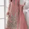 Peach Georgette Sequence Khatli Work Salwar Suit