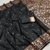 MB 197 Black Color Banarasi Silk Saree with Zari Work & Lace Work. Exclusive Offer ₹1899. Delivery 4-6 Working Days. Shop now. | Sarees, Bollywood Sarees, Creative Sarees, Designer Sarees, Embroidered Sarees, Ethnic Saree, Modern Digital sarees, Party Wear Sarees