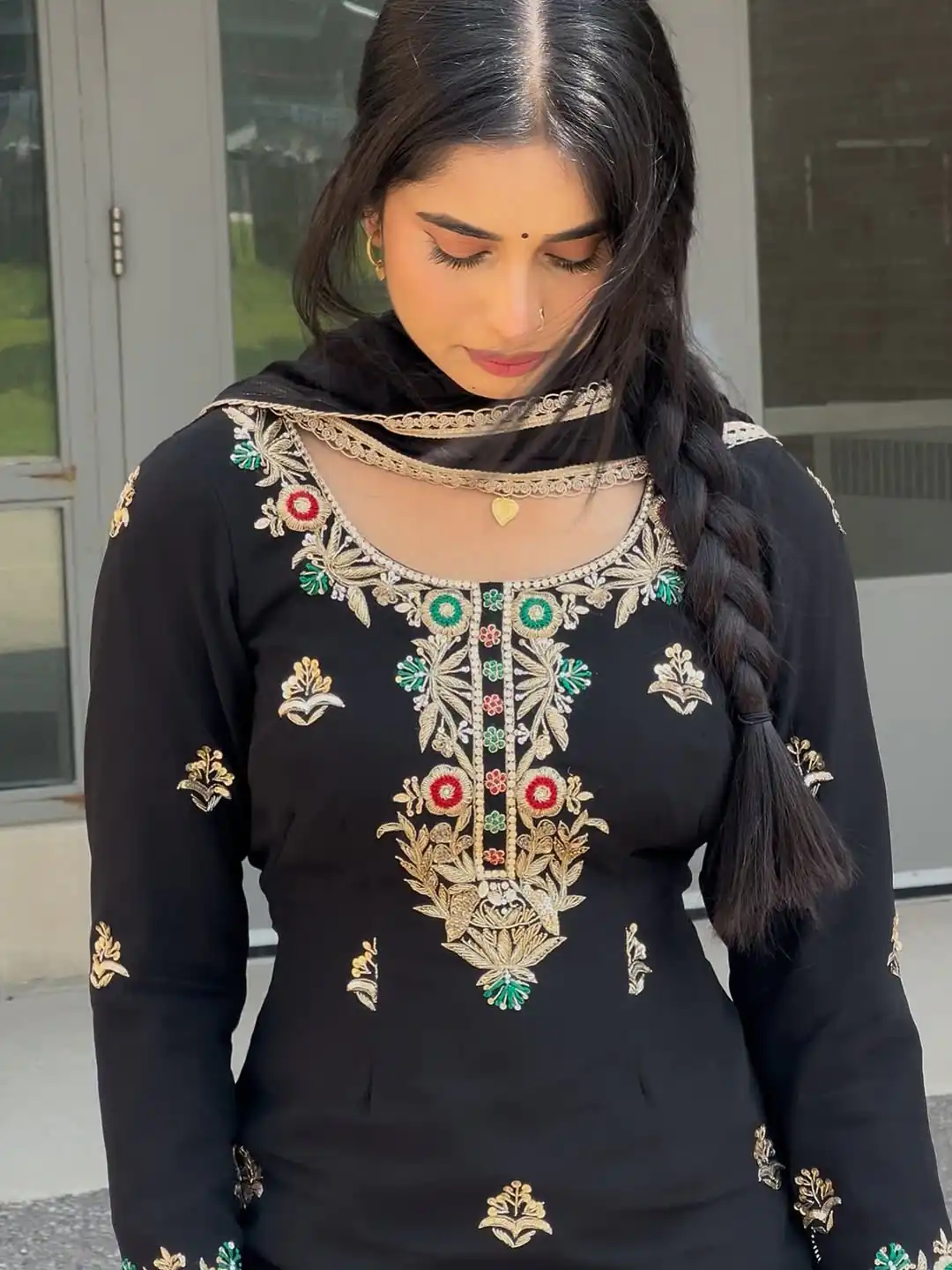 ZF 421 Black in Chinon Silk Lace Work & Embroidery Work Salwar Suit . Available at ₹1899 only. Delivery 4-6 Working Days. Shop now. | Jump Suits, Tops & Bottoms, Track Suits, Trendy Wear, Salwar suit, Designer Suits, Casual Suits, Creative suits, Palazzo Suits, Party Wear Suits, Patiala Suits, Straight Suits