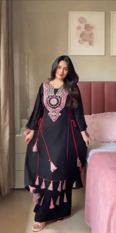 KD 1516 Black Rayon Thread With Real Mirror Work Salwar Suit. Wedding, Party, Festive, Events, Best Price ₹1999. Delivery 4-6 Working Days. Shop now. | Jump Suits, Tops & Bottoms, Track Suits, Trendy Wear, Salwar suit, Designer Suits, Casual Suits, Creative suits, Palazzo Suits, Party Wear Suits, Patiala Suits, Straight Suits