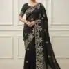 JR 656 Black Soft Organza Silk Saree Perfect for Wedding, Party, Durga Puja, Baisakhi, Temple Visit – . Affordable Price ₹1799. Delivery 4-6 Working D | Sarees, Bollywood Sarees, Creative Sarees, Designer Sarees, Embroidered Sarees, Ethnic Saree, Modern Digital sarees, Party Wear Sarees
