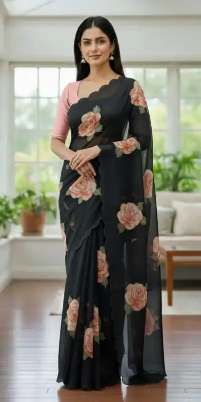 BT 412 Black TB Organza Saree with Digital Print. Wedding, Party, Festive, Events, Navratri Garba, Special Price ₹1649. Delivery 4-6 Working Days. Shop now. | Sarees, Bollywood Sarees, Creative Sarees, Designer Sarees, Embroidered Sarees, Ethnic Saree, Modern Digital sarees, Party Wear Sarees