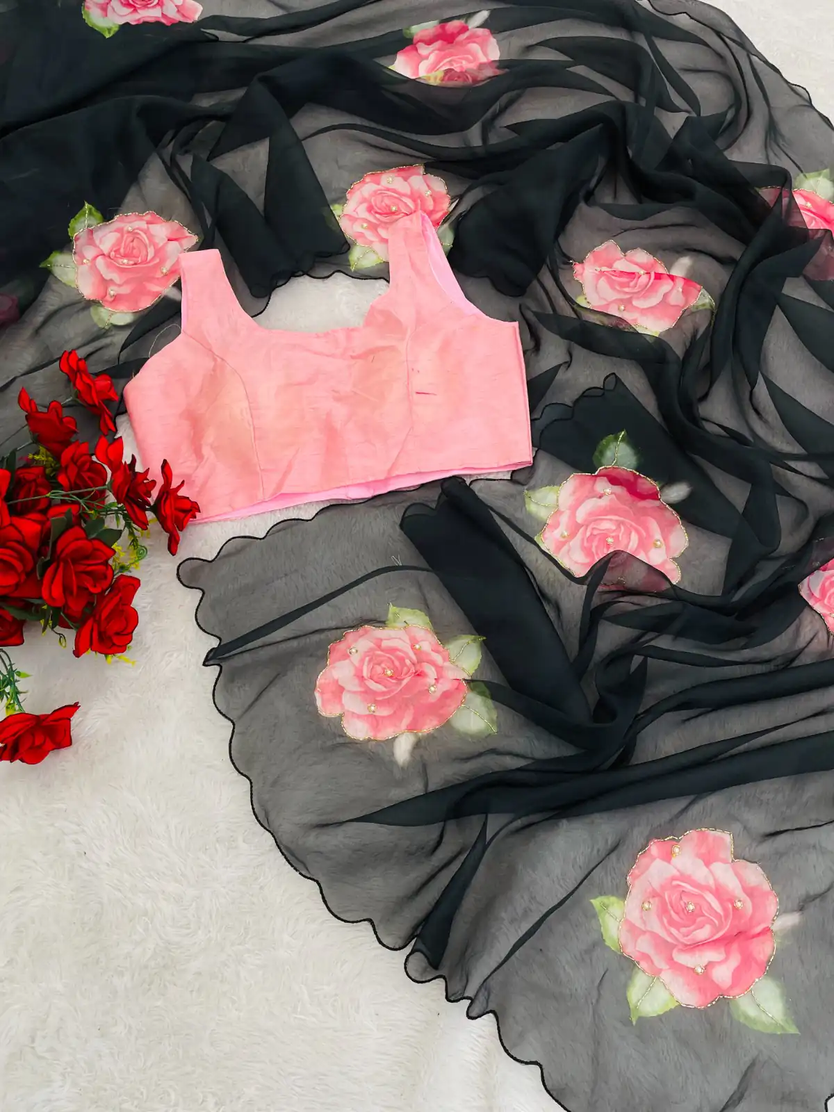 BT 412 Black TB Organza Saree with Digital Print. Wedding, Party, Festive, Events, Navratri Garba, Special Price ₹1649. Delivery 4-6 Working Days. Shop now. | Sarees, Bollywood Sarees, Creative Sarees, Designer Sarees, Embroidered Sarees, Ethnic Saree, Modern Digital sarees, Party Wear Sarees