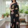 BT 412 Black TB Organza Saree with Digital Print. Wedding, Party, Festive, Events, Navratri Garba, Special Price ₹1649. Delivery 4-6 Working Days. Shop now. | Sarees, Bollywood Sarees, Creative Sarees, Designer Sarees, Embroidered Sarees, Ethnic Saree, Modern Digital sarees, Party Wear Sarees
