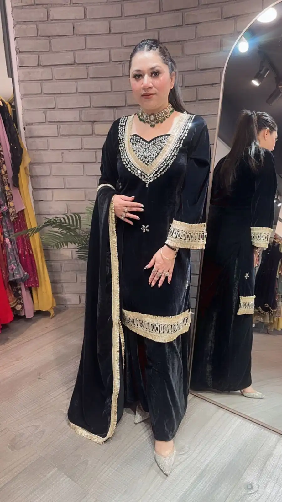 LG 2044 Black in Velvet Mirror Work & Embroidery Work Salwar Suit . Best Price ₹2599. Delivery 4-6 Working Days. Shop now. | Jump Suits, Tops & Bottoms, Track Suits, Trendy Wear, Salwar suit, Designer Suits, Casual Suits, Creative suits, Palazzo Suits, Party Wear Suits, Patiala Suits, Straight Suits