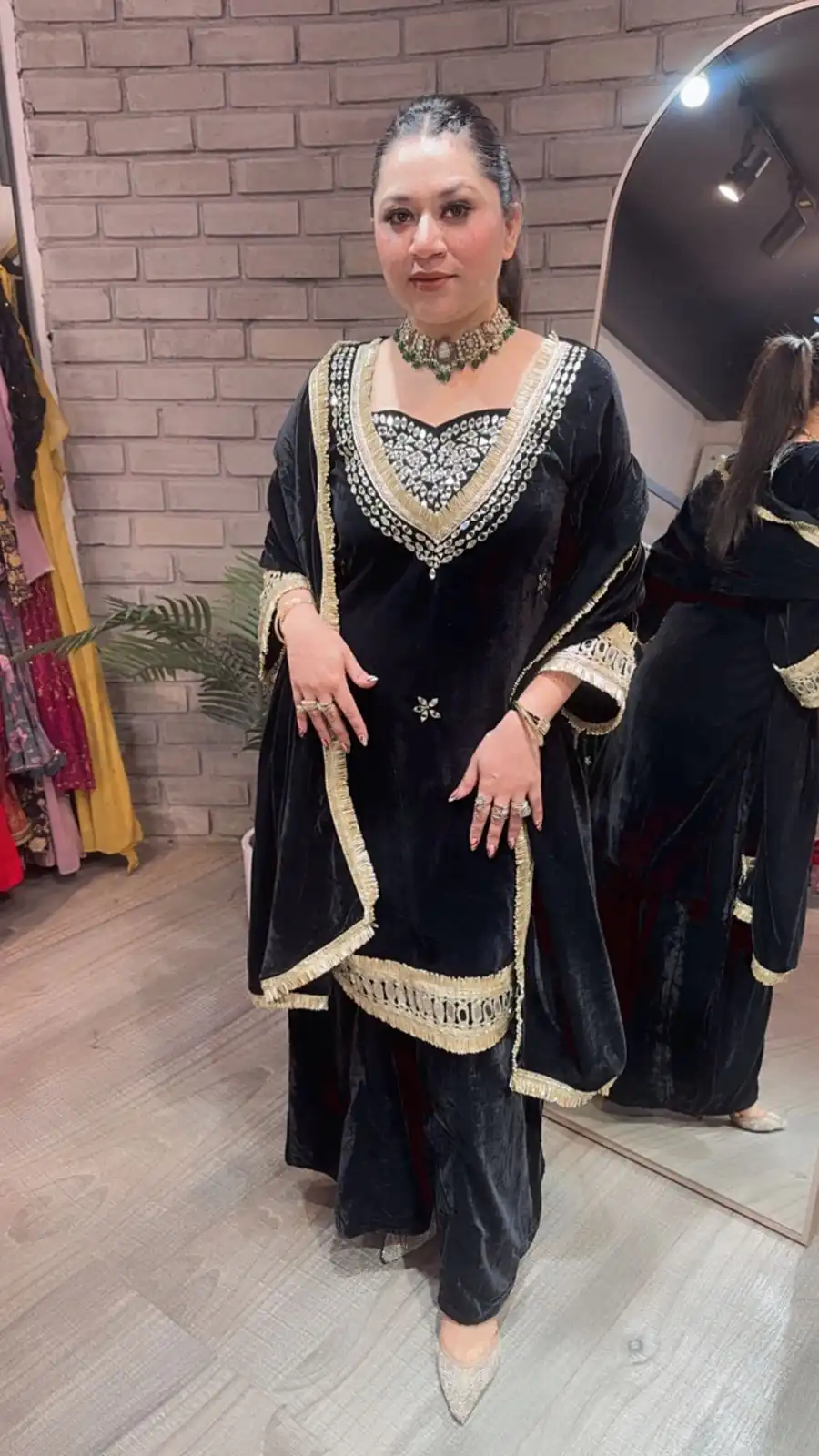 LG 2044 Black in Velvet Mirror Work & Embroidery Work Salwar Suit . Best Price ₹2599. Delivery 4-6 Working Days. Shop now. | Jump Suits, Tops & Bottoms, Track Suits, Trendy Wear, Salwar suit, Designer Suits, Casual Suits, Creative suits, Palazzo Suits, Party Wear Suits, Patiala Suits, Straight Suits