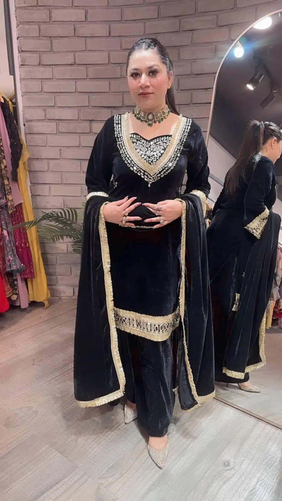 LG 2044 Black in Velvet Mirror Work & Embroidery Work Salwar Suit . Best Price ₹2599. Delivery 4-6 Working Days. Shop now. | Jump Suits, Tops & Bottoms, Track Suits, Trendy Wear, Salwar suit, Designer Suits, Casual Suits, Creative suits, Palazzo Suits, Party Wear Suits, Patiala Suits, Straight Suits