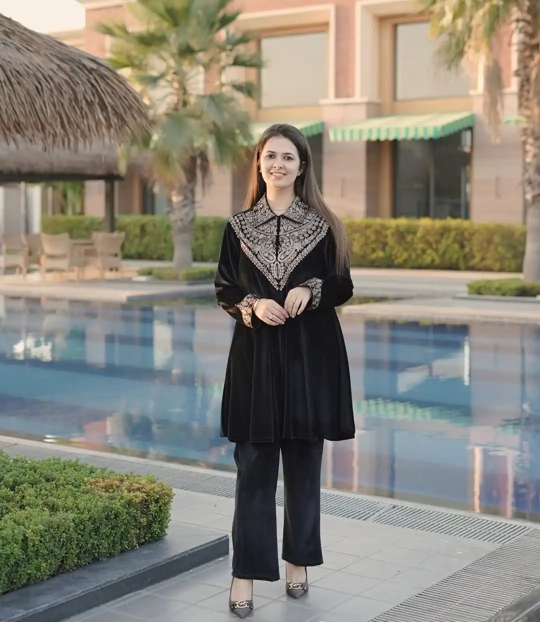 BE 413 Black Color Velvet Salwar Suit with Embroidery Work. Wedding, Party, Festive, Events, Special Price ₹1799. Delivery 4-6 Working Days. Shop now. | Jump Suits, Tops & Bottoms, Track Suits, Trendy Wear, Salwar suit, Designer Suits, Casual Suits, Creative suits, Palazzo Suits, Party Wear Suits, Patiala Suits, Straight Suits