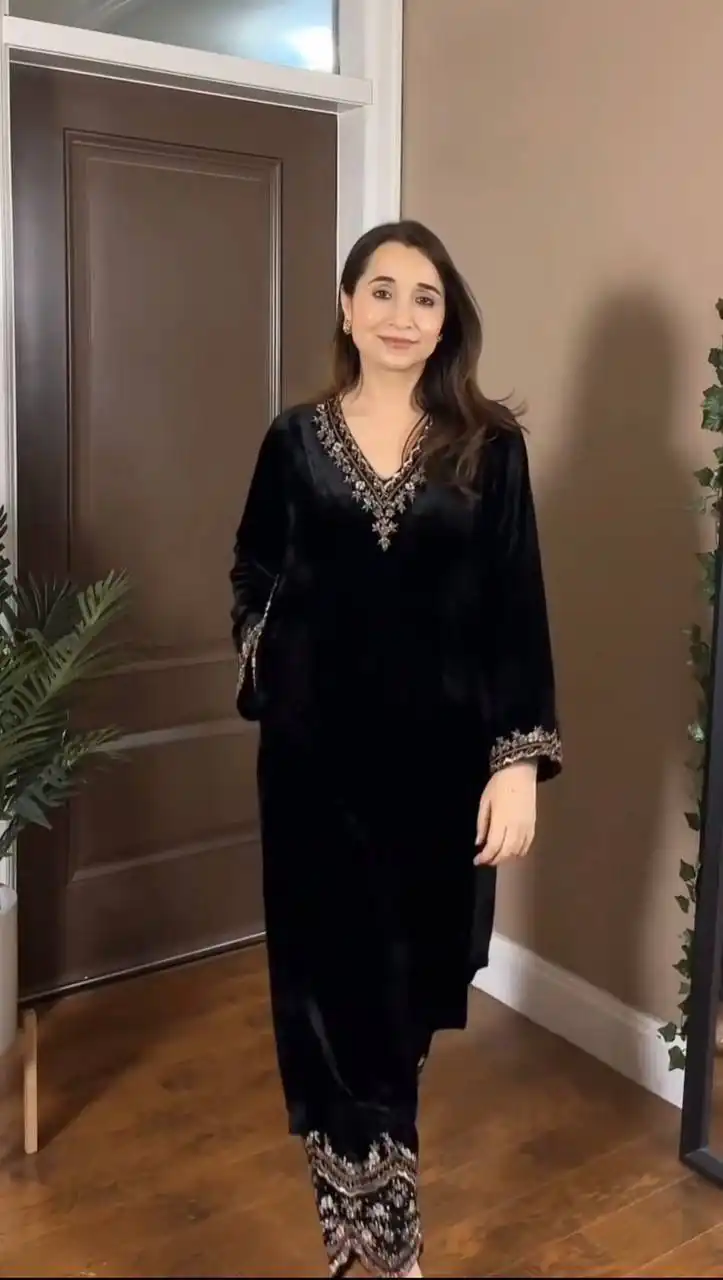 RTC 5810 Black Viscose velvet Salwar Suit. Perfect for Wedding, Party, Baby Shower, Housewarming, Eid – Get it for ₹1999. Delivery 4-6 Working Days. | Jump Suits, Tops & Bottoms, Track Suits, Trendy Wear, Salwar suit, Designer Suits, Casual Suits, Creative suits, Palazzo Suits, Party Wear Suits, Patiala Suits, Straight Suits