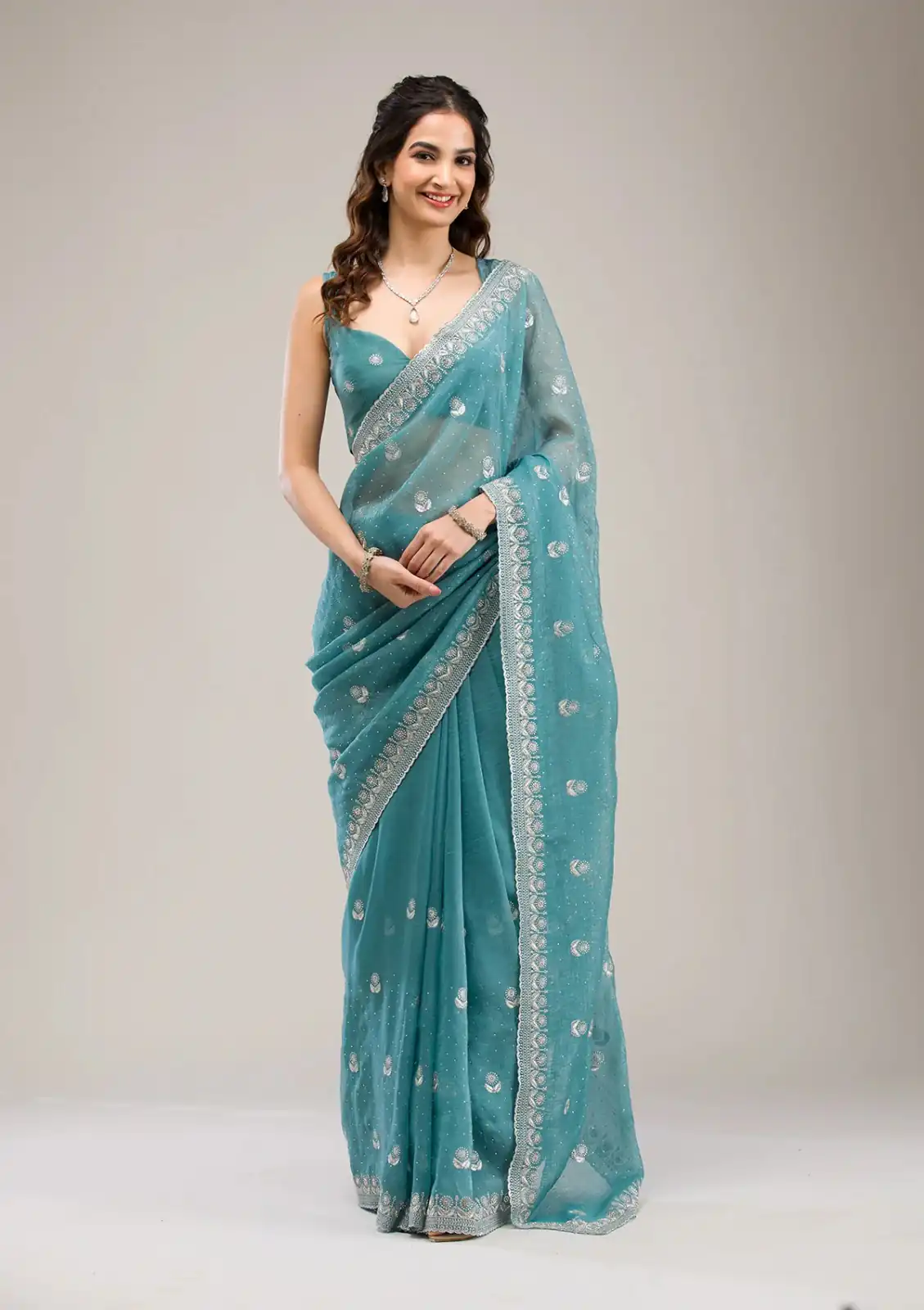 BT 439 Blue Crunchy Ciffon Saree Perfect for Wedding, Party, Bridal Wear, Raksha Bandhan, Festival Celebrations – . Special Price ₹1899. Delivery 4-6 | Sarees, Bollywood Sarees, Creative Sarees, Designer Sarees, Embroidered Sarees, Ethnic Saree, Modern Digital sarees, Party Wear Sarees