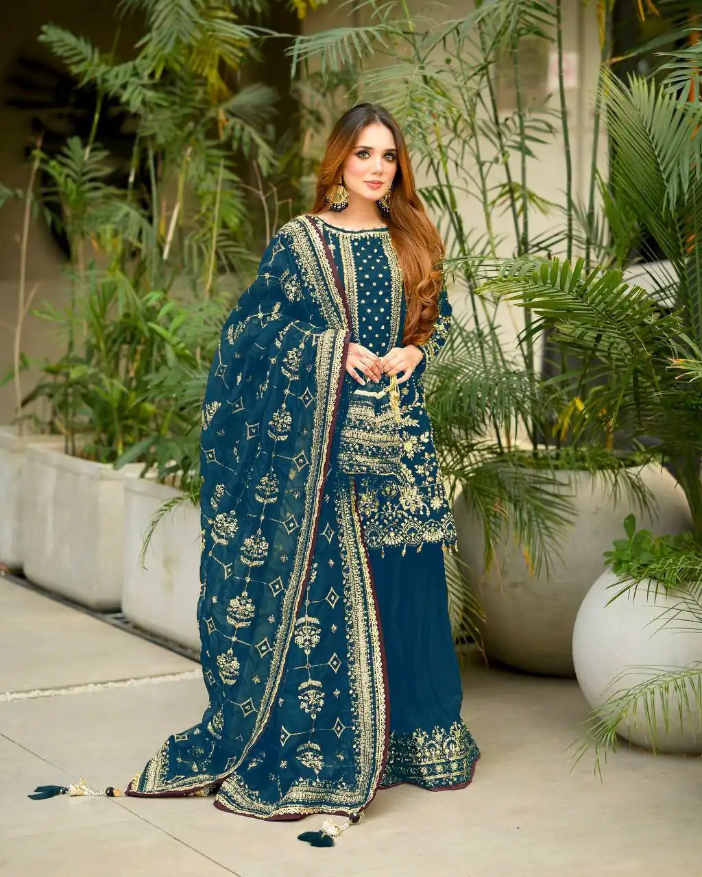 AD 213 Blue Khajuri Crush Georgette Salwar Suit with Lace Work & Embroidery Work. Festive Deal ₹2649. Delivery 4-6 Working Days. Shop now. | Jump Suits, Tops & Bottoms, Track Suits, Trendy Wear, Salwar suit, Designer Suits, Casual Suits, Creative suits, Palazzo Suits, Party Wear Suits, Patiala Suits, Straight Suits