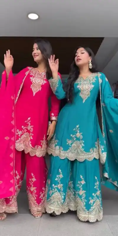 KD 1542 Blue in Color Faux Georgette Thread Embroidery Salwar Suit . Festive Deal ₹2399. Delivery 4-6 Working Days. Shop now. | Jump Suits, Tops & Bottoms, Track Suits, Trendy Wear, Salwar suit, Designer Suits, Casual Suits, Creative suits, Palazzo Suits, Party Wear Suits, Patiala Suits, Straight Suits