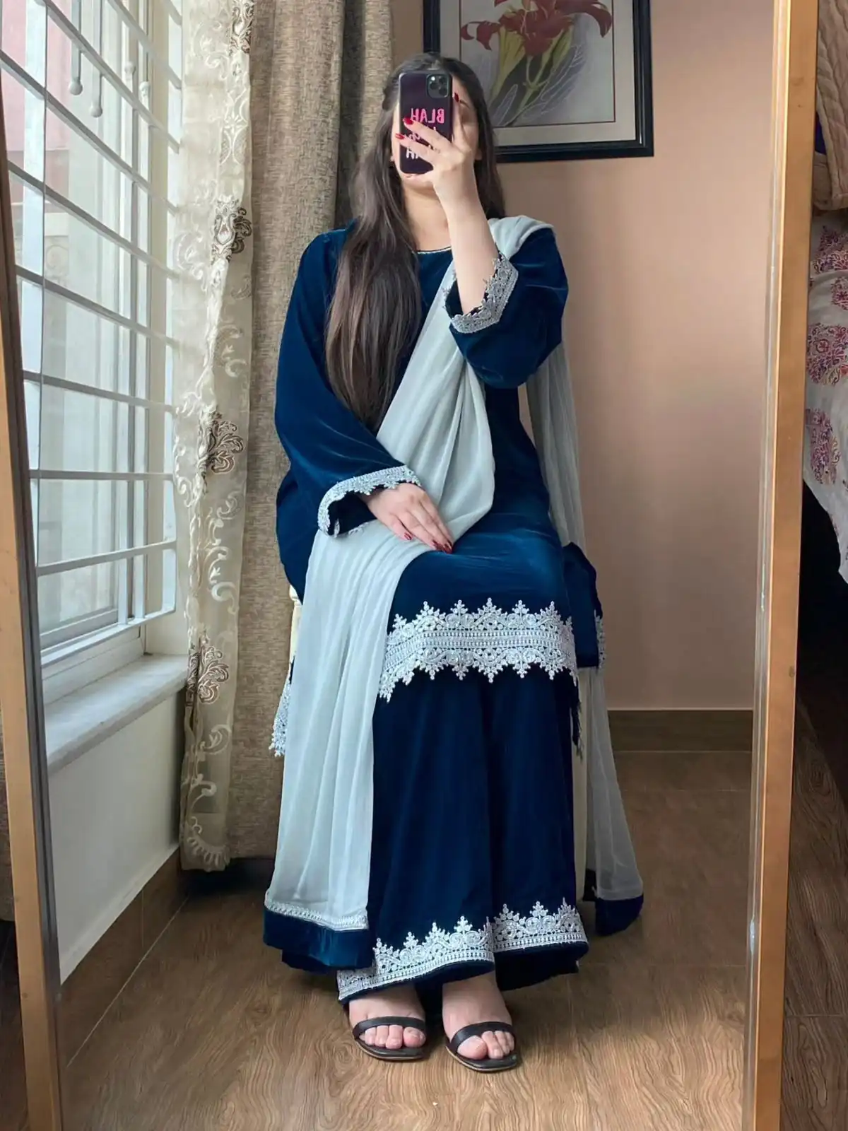 BE 419 Blue Georgette Salwar Suit with Lace Work & Embroidery Work. Get it for ₹1849. Delivery 4-6 Working Days. Shop now. | Jump Suits, Tops & Bottoms, Track Suits, Trendy Wear, Salwar suit, Designer Suits, Casual Suits, Creative suits, Palazzo Suits, Party Wear Suits, Patiala Suits, Straight Suits