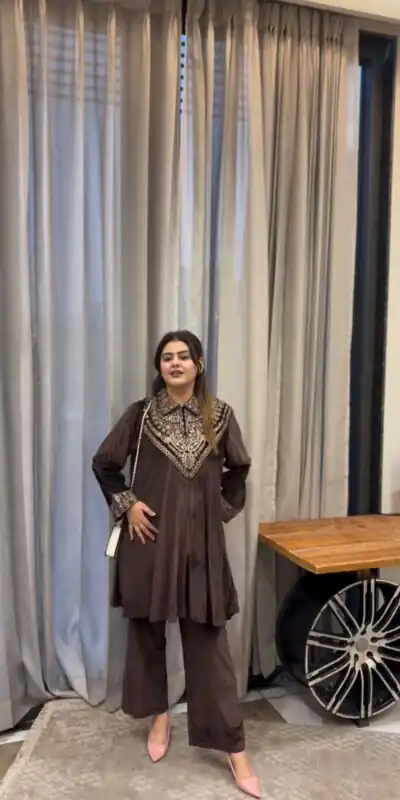 BE 413 Brown Color Velvet Salwar Suit with Embroidery Work. Wedding, Party, Festive, Events, Special Price ₹1799. Delivery 4-6 Working Days. Shop now. | Jump Suits, Tops & Bottoms, Track Suits, Trendy Wear, Salwar suit, Designer Suits, Casual Suits, Creative suits, Palazzo Suits, Party Wear Suits, Patiala Suits, Straight Suits