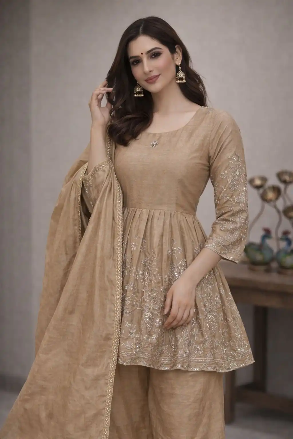 VLM 300 Chiku Chinon Silk with Lace Work & Embroidery Work Salwar Suit . Affordable Price ₹1899. Delivery 4-6 Working Days. Shop now. | Jump Suits, Salwar suit, Designer Suits, Casual Suits, Creative suits, Palazzo Suits, Party Wear Suits, Patiala Suits, Straight Suits
