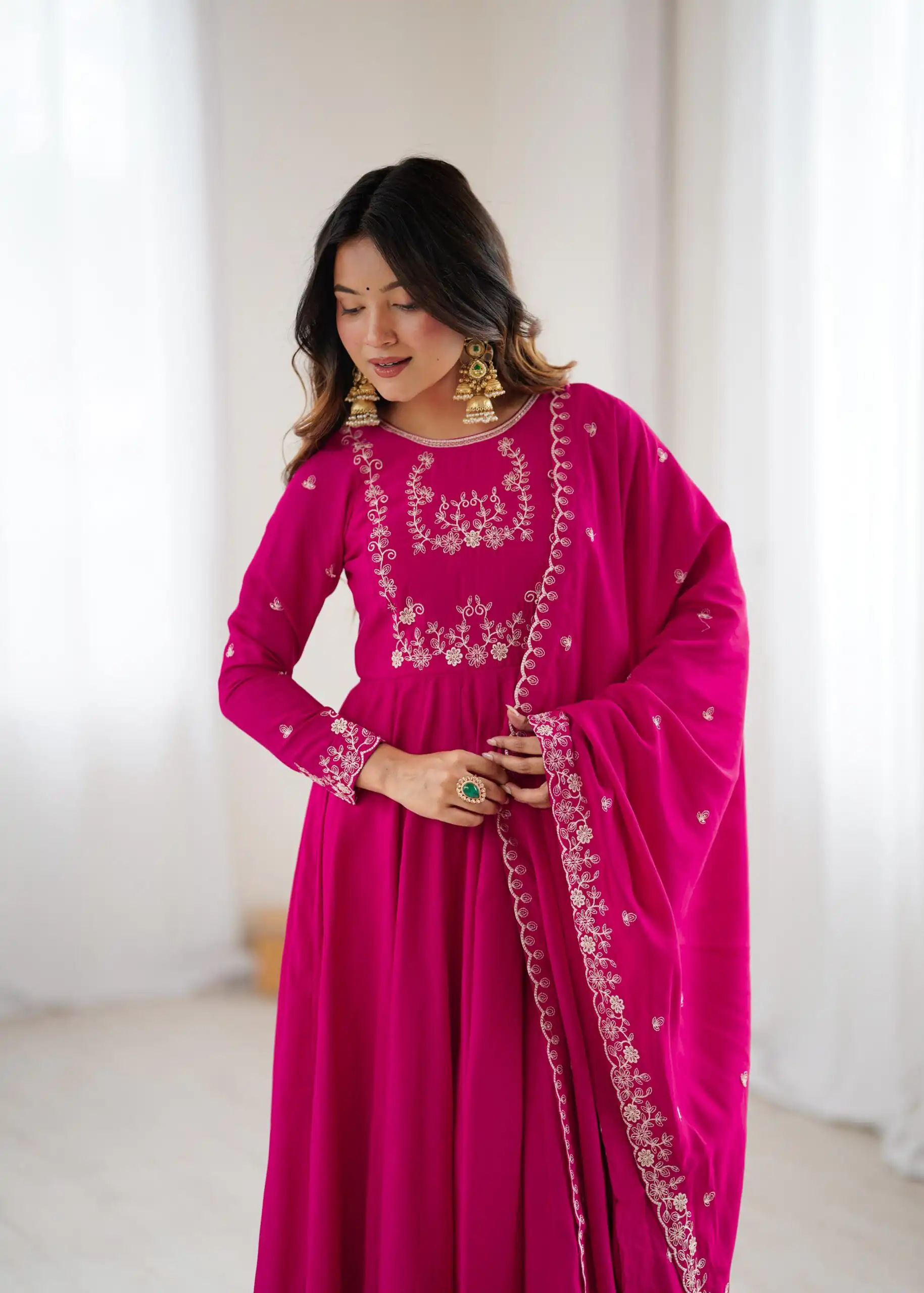 KB 289 Dark Pink with Bead Work & Embroidery Work Roman Chanderi Silk Salwar Suit . Special Price ₹2399. Delivery 4-6 Working Days. Shop now. | Jump Suits, Tops & Bottoms, Track Suits, Trendy Wear, Salwar suit, Designer Suits, Casual Suits, Creative suits, Palazzo Suits, Party Wear Suits, Patiala Suits, Straight Suits