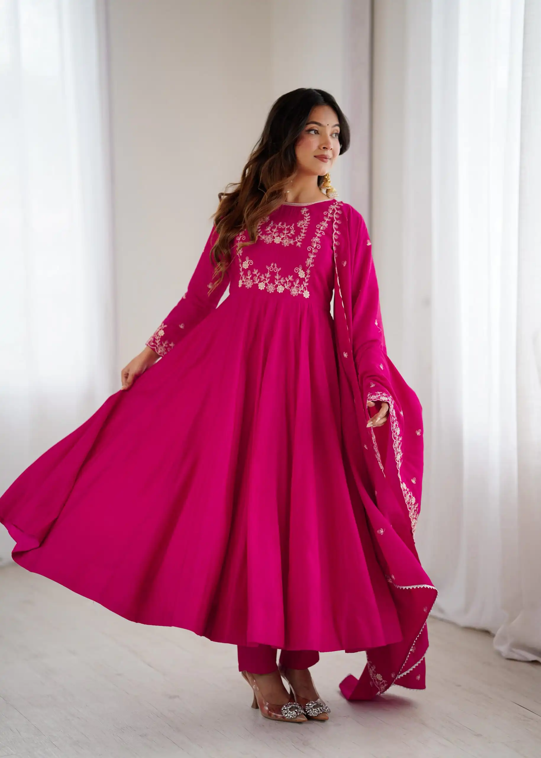 KB 289 Dark Pink with Bead Work & Embroidery Work Roman Chanderi Silk Salwar Suit . Special Price ₹2399. Delivery 4-6 Working Days. Shop now. | Jump Suits, Tops & Bottoms, Track Suits, Trendy Wear, Salwar suit, Designer Suits, Casual Suits, Creative suits, Palazzo Suits, Party Wear Suits, Patiala Suits, Straight Suits