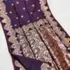 MB 3319 Dark Purple Color Banarasi Lace Work Gold Zari Border Saree . Available at ₹1849 only. Delivery 4-6 Working Days. Shop now. | Sarees, Bollywood Sarees, Creative Sarees, Designer Sarees, Embroidered Sarees, Ethnic Saree, Modern Digital sarees, Party Wear Sarees