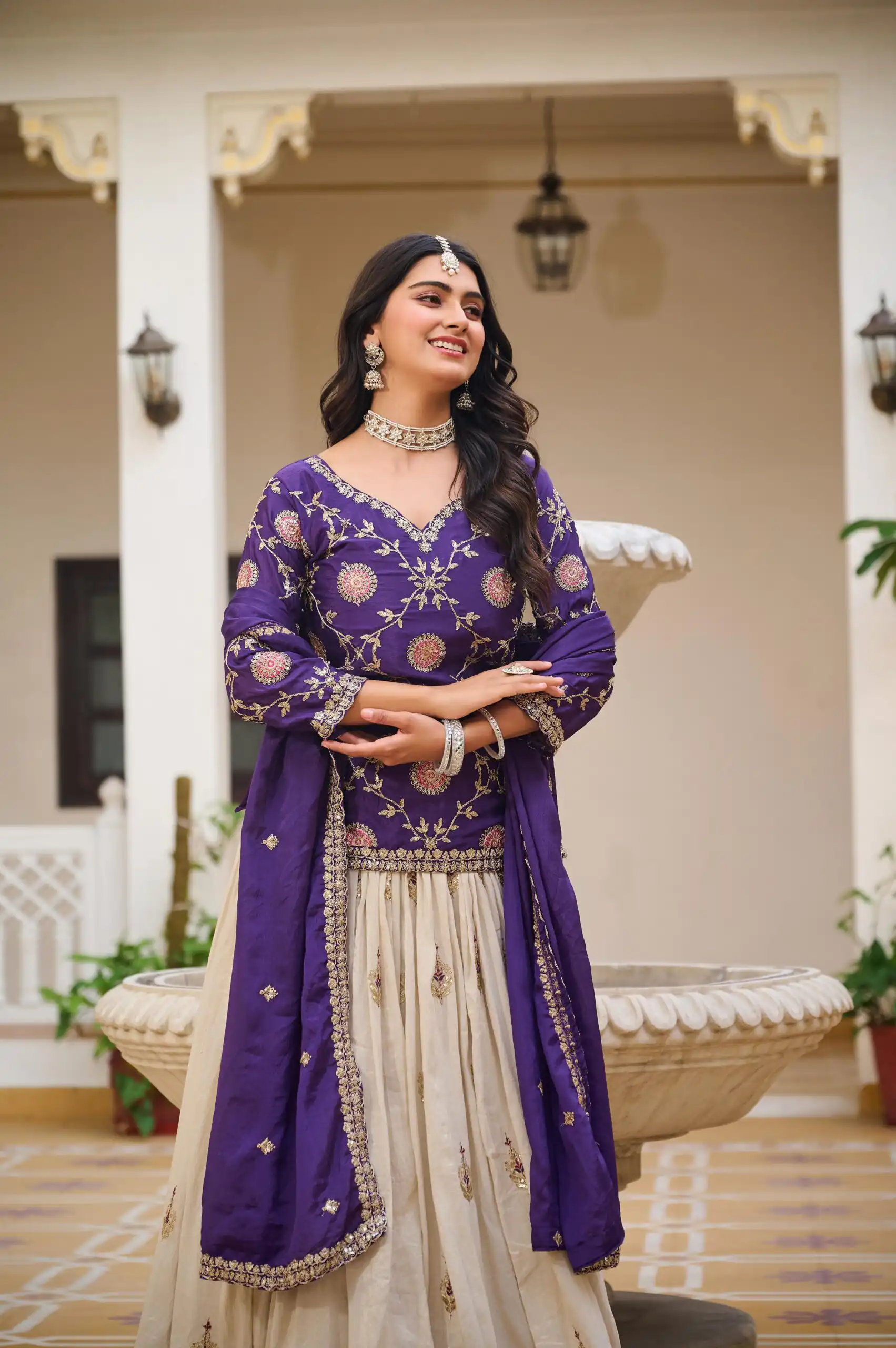 Ram 101 Dark Purple Chinon Lehenga Choli Perfect for Wedding, Party, Makar Sankranti, Reception, Sangeet – . Exclusive Offer ₹2649. Delivery 4-6 Working | Lehenga, Bollywood Lehenga, Creative Lehenga, Designer Lehenga, Embroidered Lehenga, Party Wear Lehenga