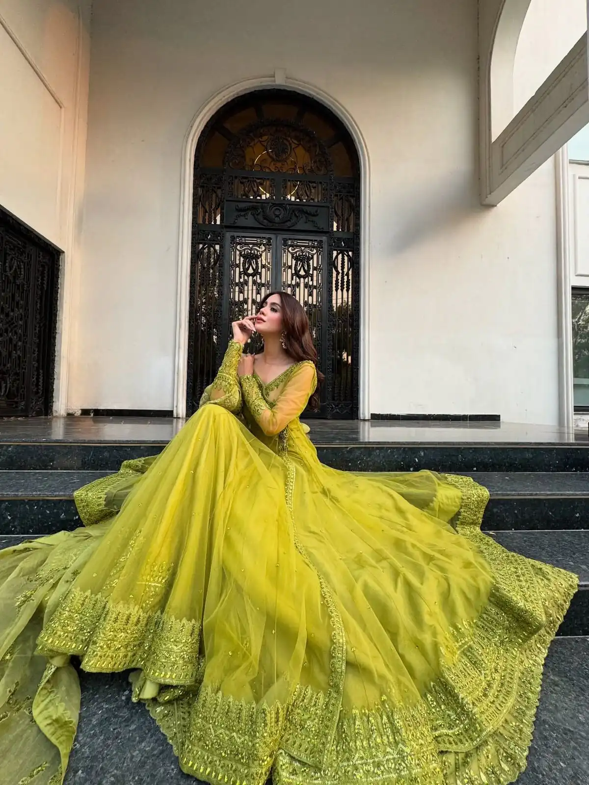 RTC 5895 Green Butterfly Net Lehenga Choli with Designer Work. Affordable Price ₹2599. Delivery 4-6 Working Days. Shop now. | Lehenga, Bollywood Lehenga, Creative Lehenga, Designer Lehenga, Embroidered Lehenga, Party Wear Lehenga